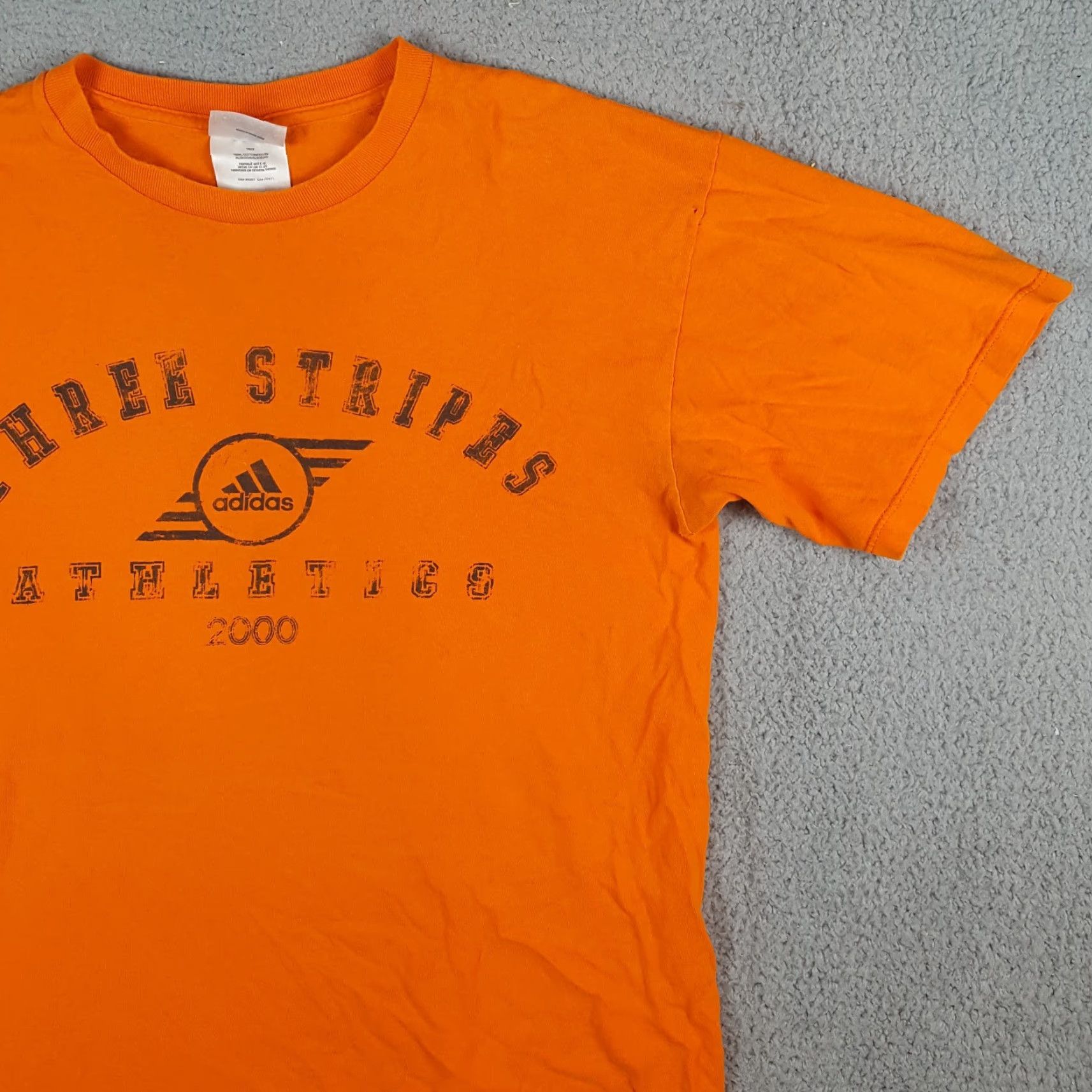 Adidas VINTAGE Adidas Three Stripe Spell Out Logo Men's M T Shirt Size US M / EU 48-50 / 2 - 4 Thumbnail