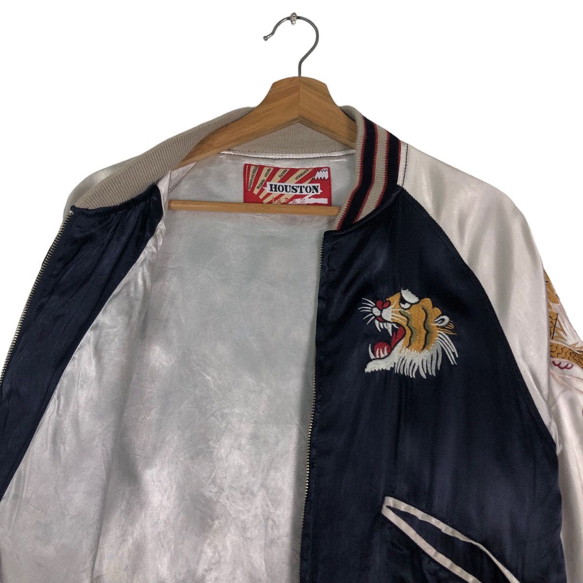 Japanese Brand 🔥Vintage Satin Sukajan Bomber Jacket Big Logo Houston USA Size US M / EU 48-50 / 2 - 10 Thumbnail