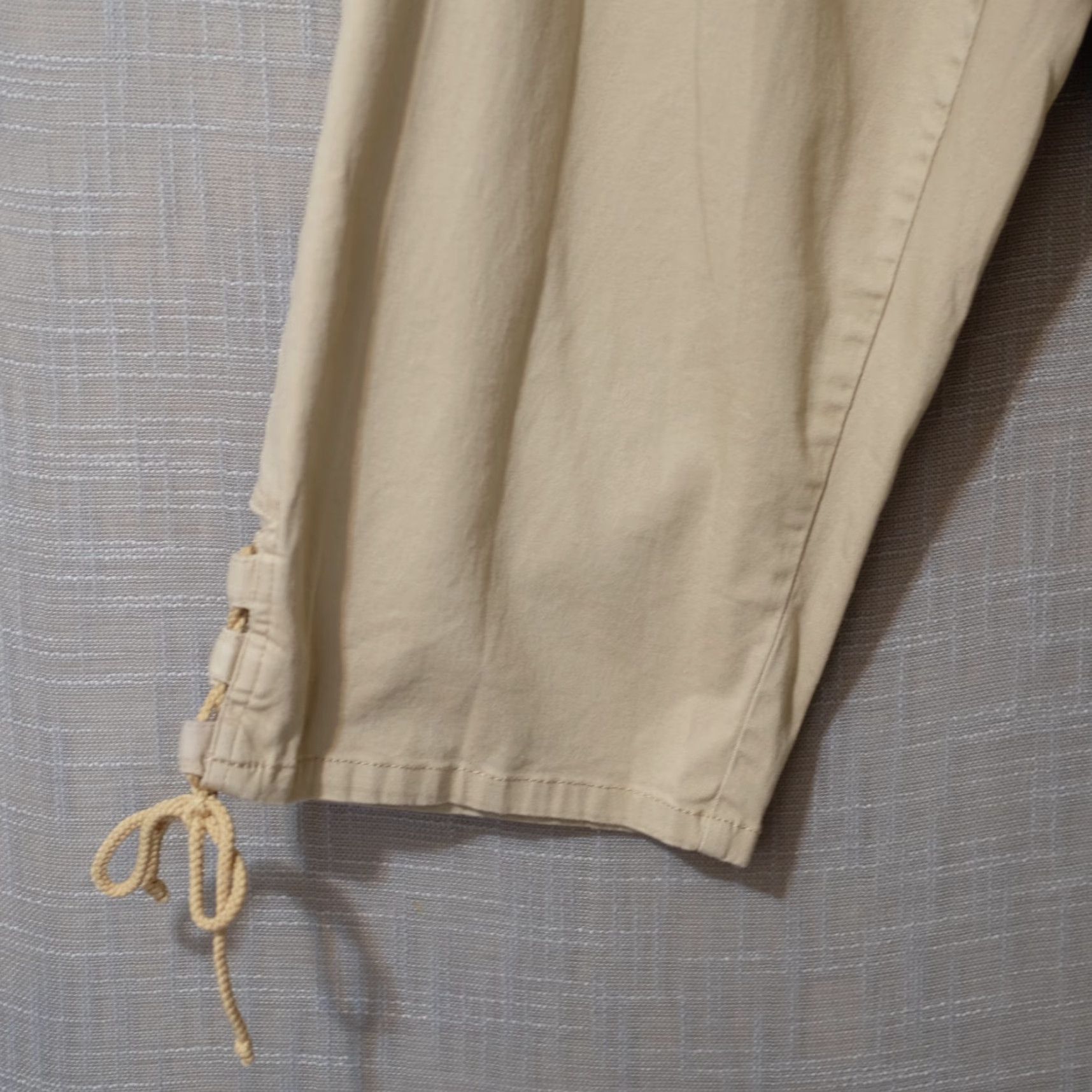 Vintage EUC Roamans Capri Pants Pull On Cotton/Spandex Tan Women's 20W #H51-58 Size 42" / US 20 - 3 Thumbnail