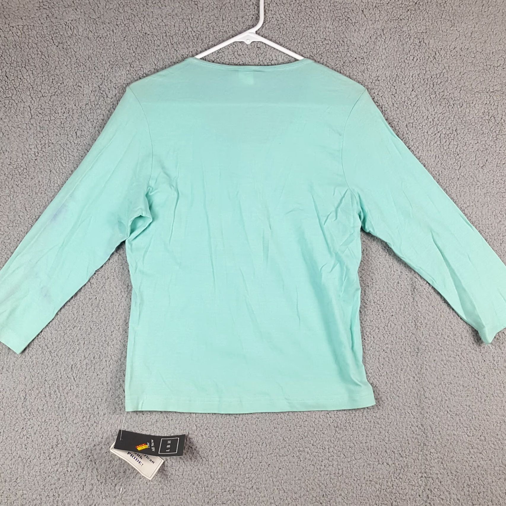 Vintage VINTAGE LBH Blouse Shirt Casual Long Sleeve Crew Lace Up 90s Blue Women's Small Size S Shirt Women Size S / US 4 / IT 40 - 3 Thumbnail