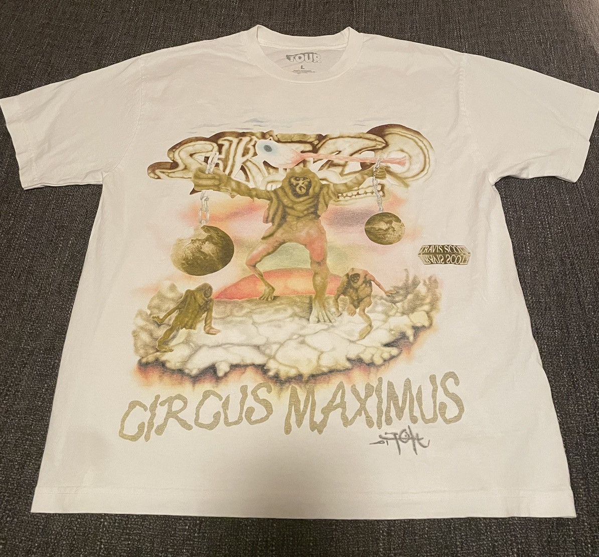Travis Scott Circus Maximus Tour Tee Size US L / EU 52-54 / 3 - 1 Thumbnail