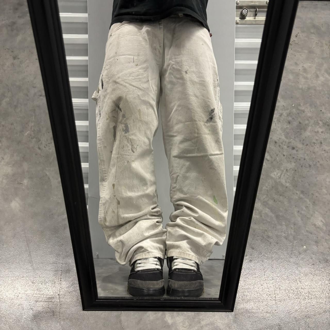 Vintage Crazy Vintage 90s Grunge White Paint Splatter Skater Workwear Carpenter Pants! Size US 32 / EU 48 - 1 Thumbnail