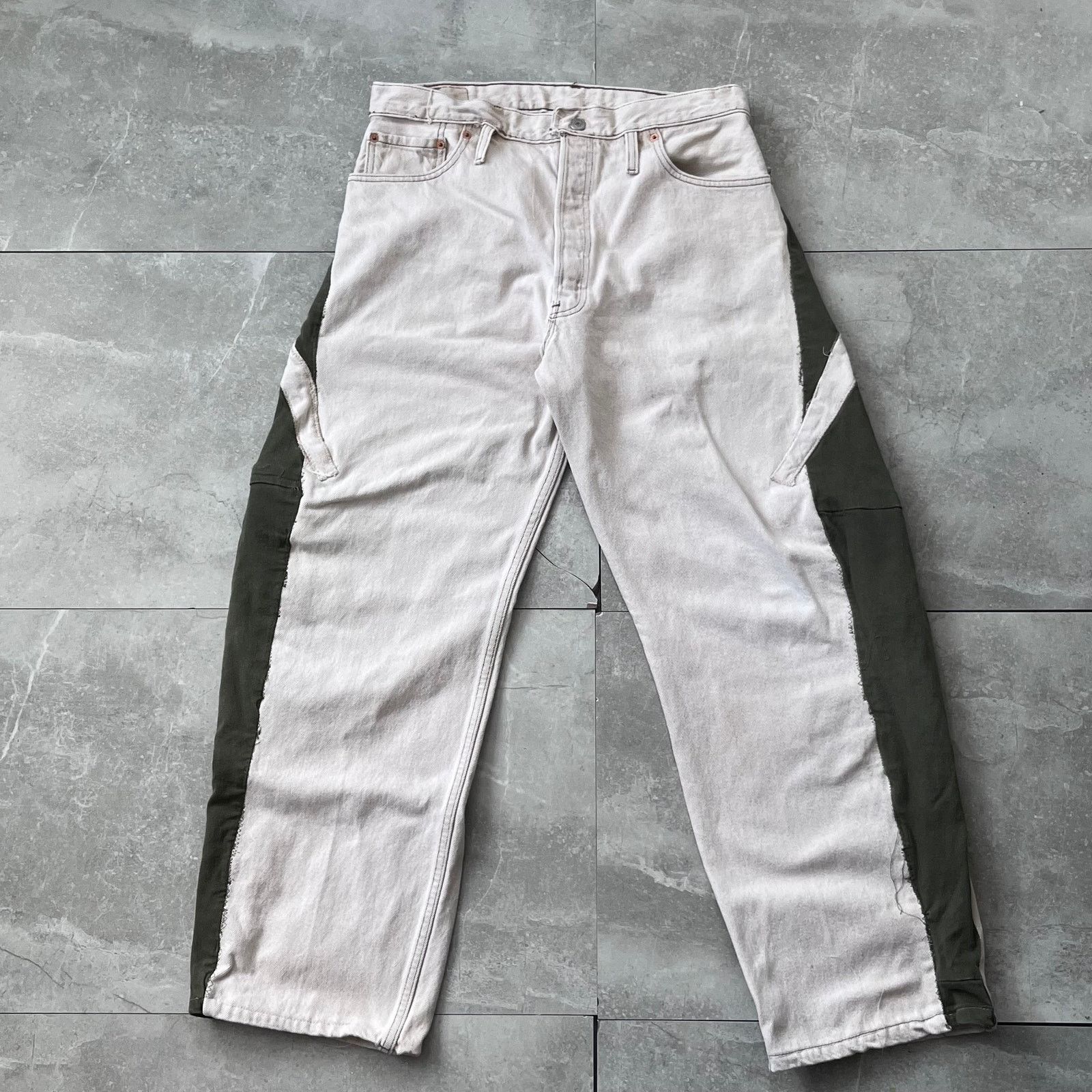 Levi's Custom Levi's Handmade Barrel Pants – Cream & Olive – 32x30 Size US 32 / EU 48 - 7 Thumbnail