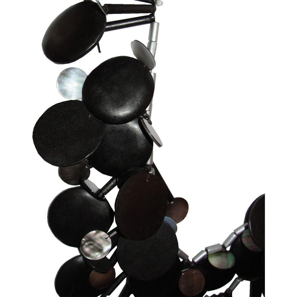 Designer Artisan Wood and Mother of Pearl Bead Necklace Size ONE SIZE - 4 Thumbnail