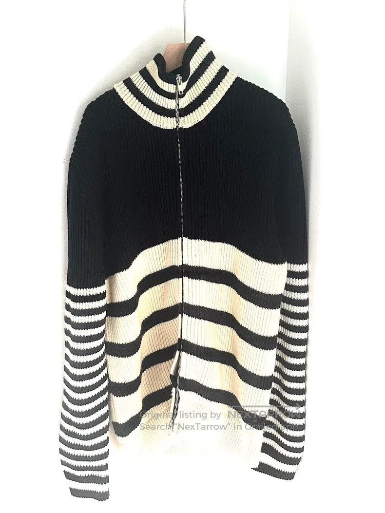 Maison Margiela Maison Margiela Black and white zippered knitted sweater Size US M / EU 48-50 / 2 - 2 Thumbnail