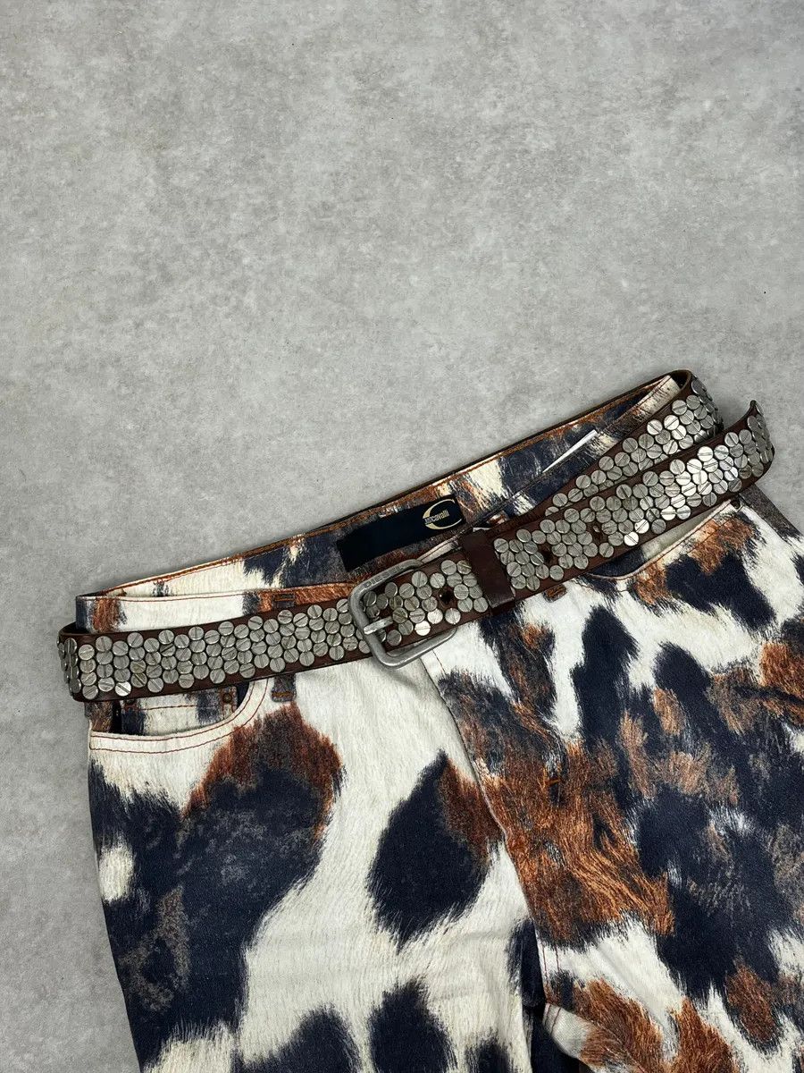 Diesel 2000s Diesel Studded Brown Leather Belt Size ONE SIZE - 1 Thumbnail