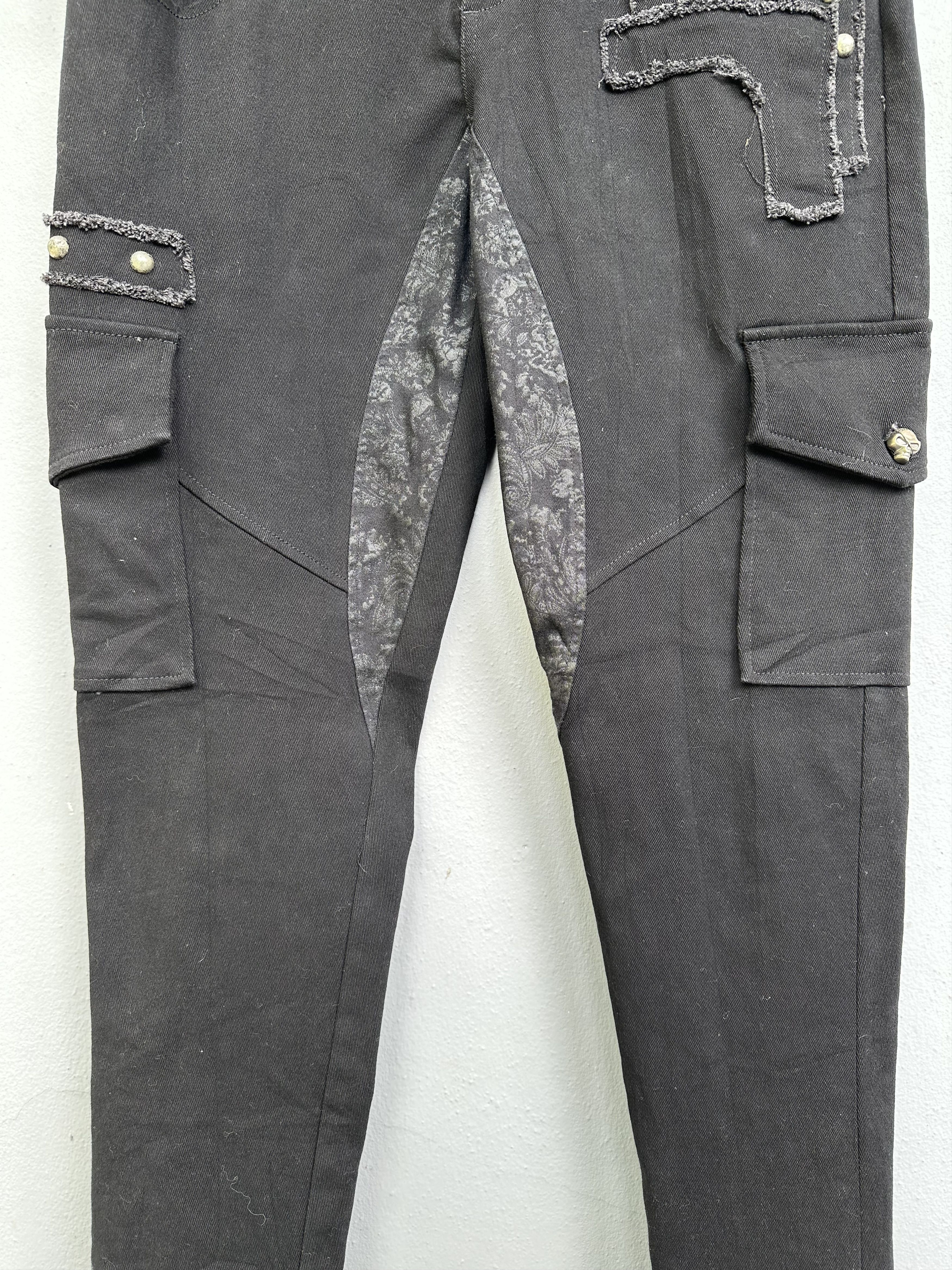 Japanese Brand Japanese Brand PUNKRAVE Skinny Elastic Cargo Pants Size US 32 / EU 48 - 6 Thumbnail