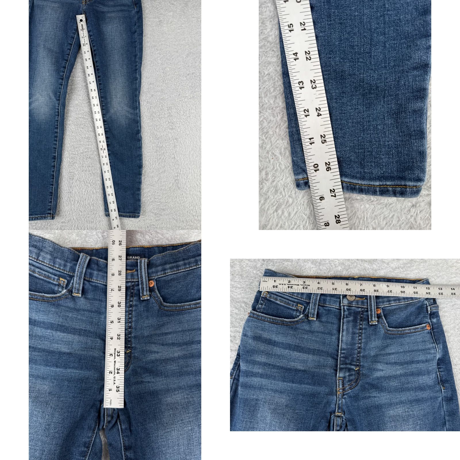 Lucky Brand Lucky Brand Jeans Women 24 Blue Denim Skinny Tapered Mid Rise Cotton Blend 24x27 Jeans Size 42" / US 20 - 8 Thumbnail