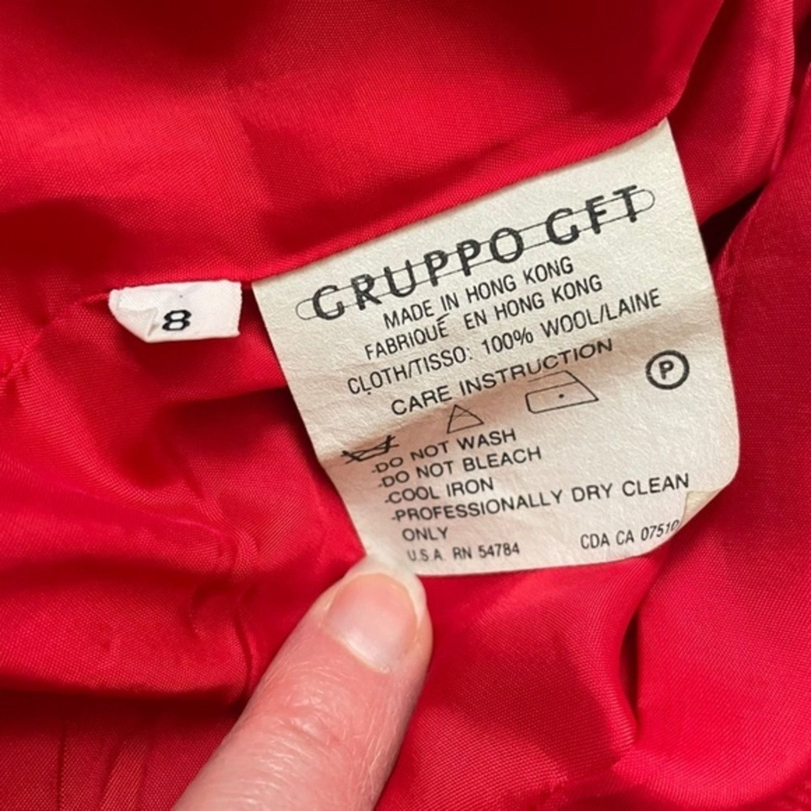 Emanuel Ungaro × Vintage Ungaro Ter x Emanuel Ungaro Vintage Red Wool Jacket Coat Size M / US 6-8 / IT 42-44 - 7 Thumbnail