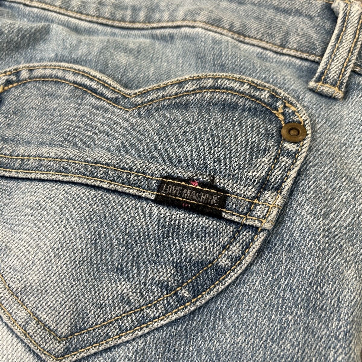 Hysteric Glamour × Japanese Brand × Love Machine Y2K Love Machine - Flared Jeans (30x31.2) Size US 30 / EU 46 - 11 Thumbnail