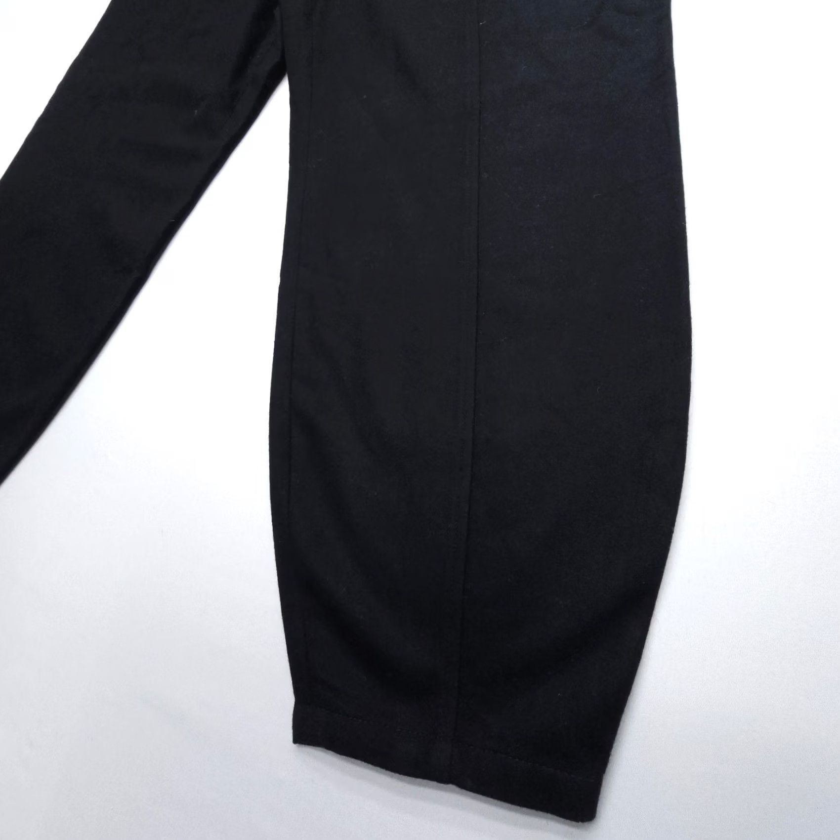 Eileen Fisher Eileen Fisher Pants Womens Medium Black Flannel Wool Flat Front Tapered 26in Inseam NWT Authentic Dress Size 32" / US 10 / IT 46 - 3 Thumbnail