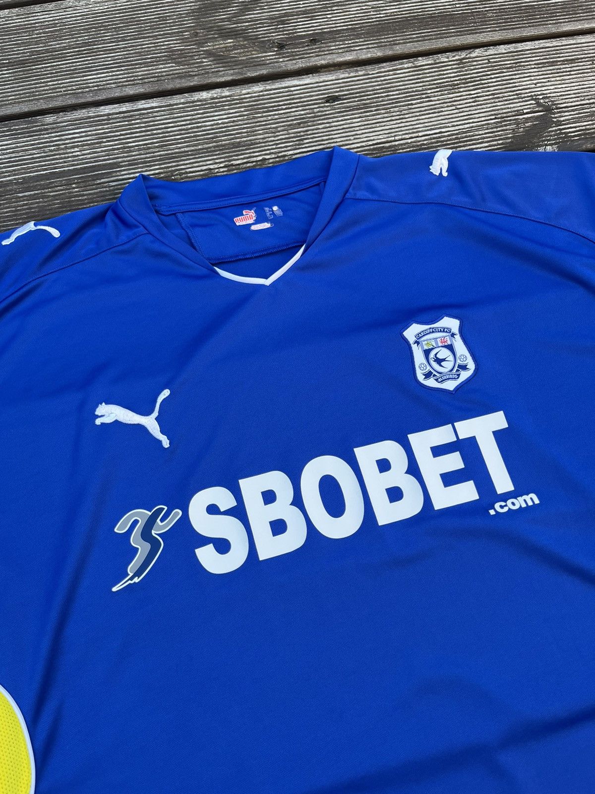 Puma × Vintage Vintage Retro Cardiff City Club Football Jersey 2009 Shirt Size US XXL / EU 58 / 5 - 2 Thumbnail