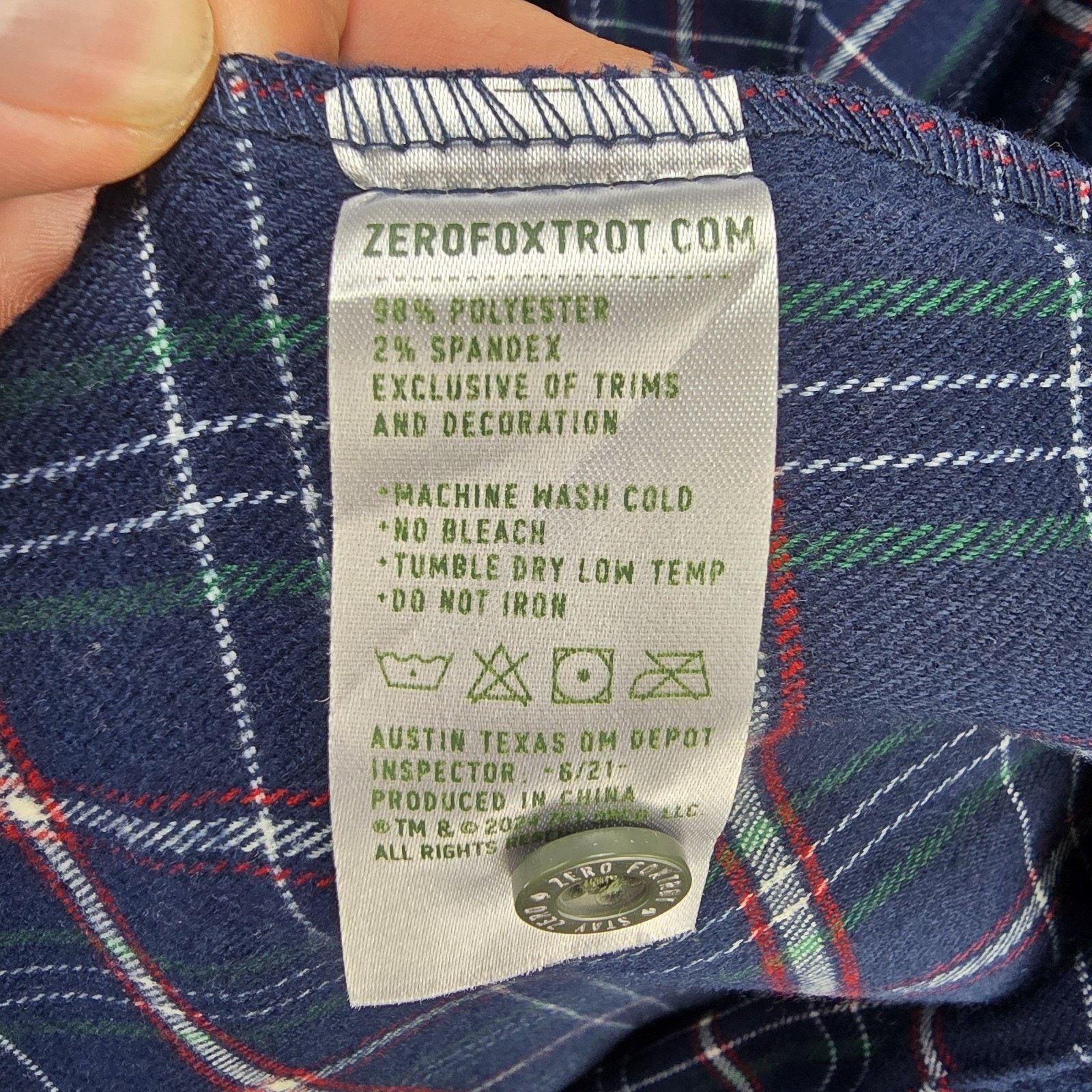 Other Zero Foxtrot Flannel Button Up Shirt Mens Large Long Sleeve Size US L / EU 52-54 / 3 - 8 Thumbnail