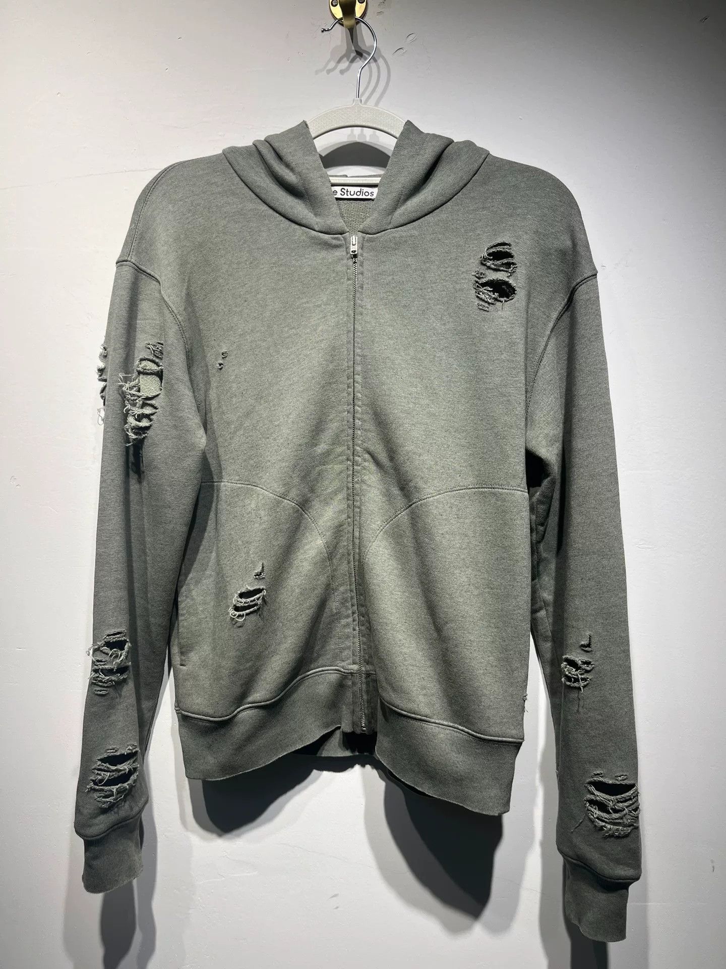 Acne Studios Acne Studios Distressed Green Hoodie XXS Women Size XXS / US 00 / IT 34 - 1 Thumbnail