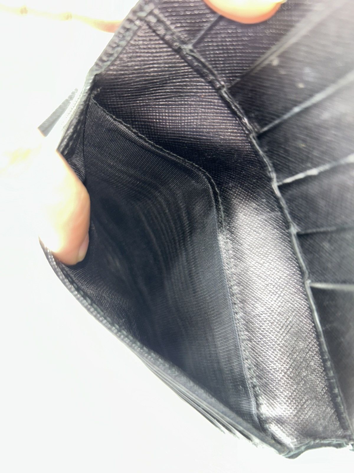 Prada Prada Black Saffiano Leather Wallet (missing clamp) Size ONE SIZE - 10 Thumbnail