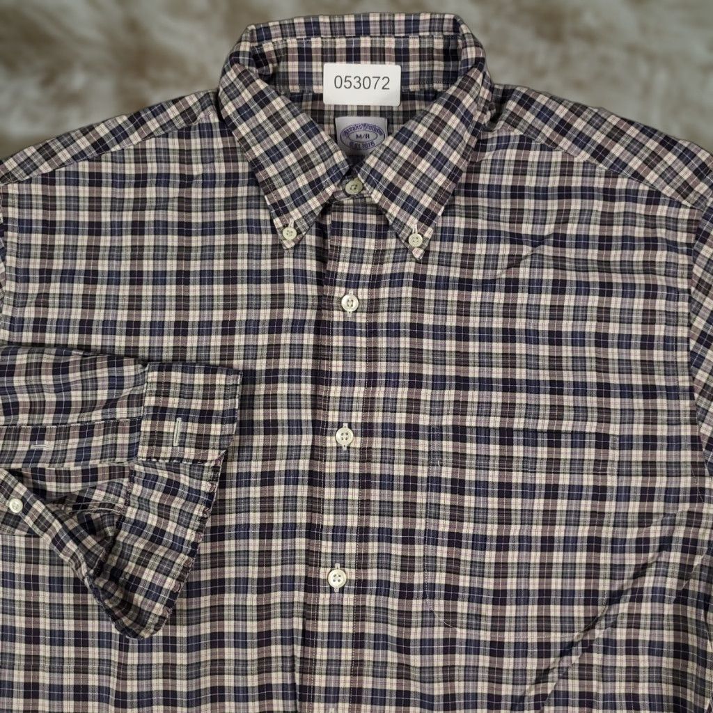 Brooks Brothers Brooks Brothers Shirt Mens Medium Blue Plaid Casual Button Up Long Sleeve Size US M / EU 48-50 / 2 - 1 Thumbnail