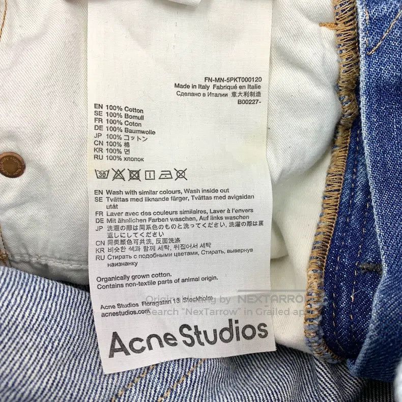 Acne Studios Acne Studios Blue Letter Graffiti Printed Cotton Casual De Size US 26 / EU 42 - 9 Thumbnail