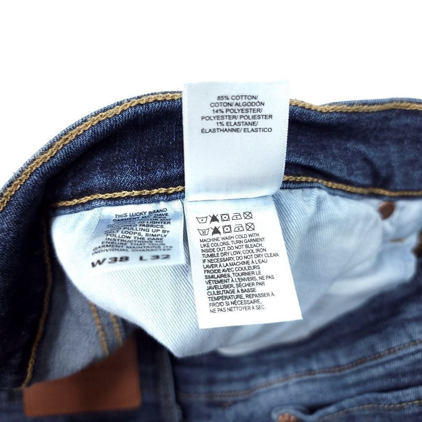 Lucky Brand Lucky Brand 221 Straight Jeans Mens 38x32 Blue Stretch Size US 38 / EU 54 - 4 Thumbnail