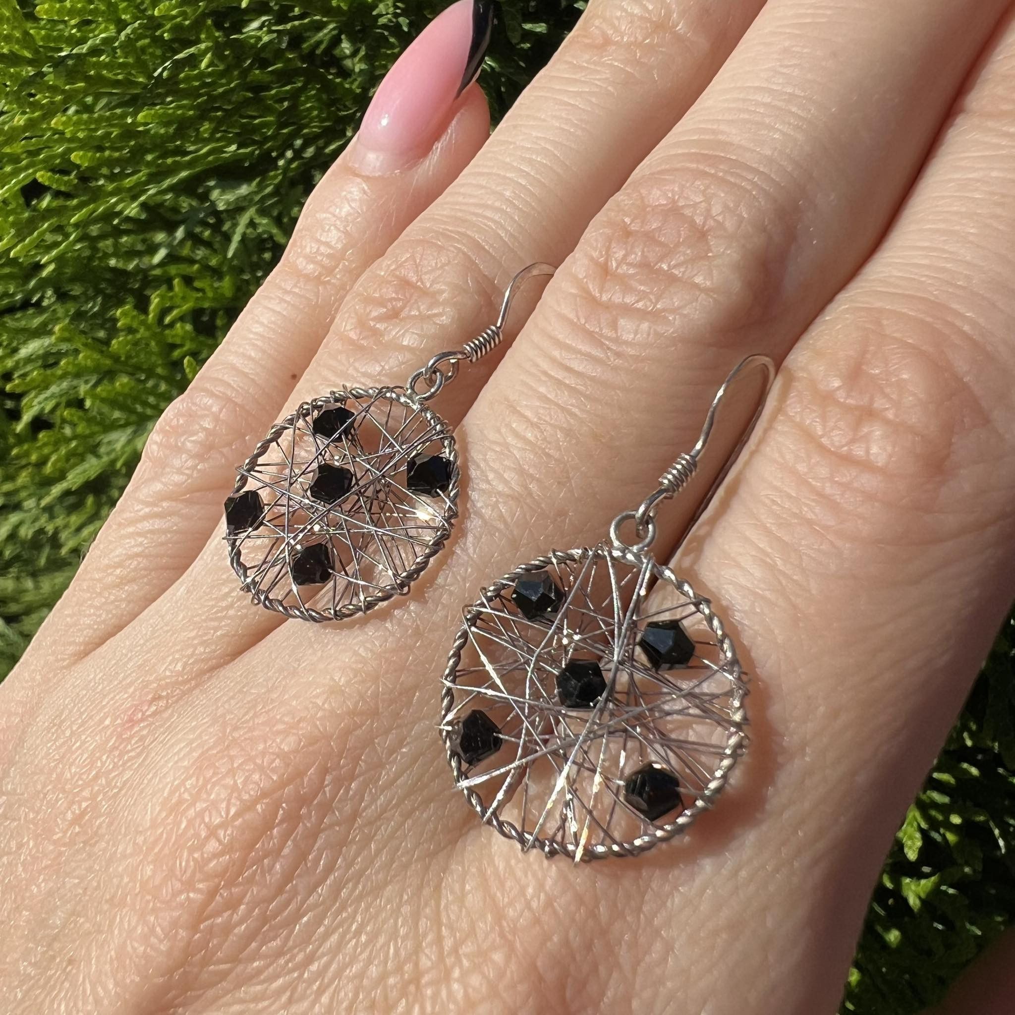 Handmade Vintage Sterling Silver 925 Stud Earrings Hand Made Italy Size ONE SIZE - 2 Thumbnail