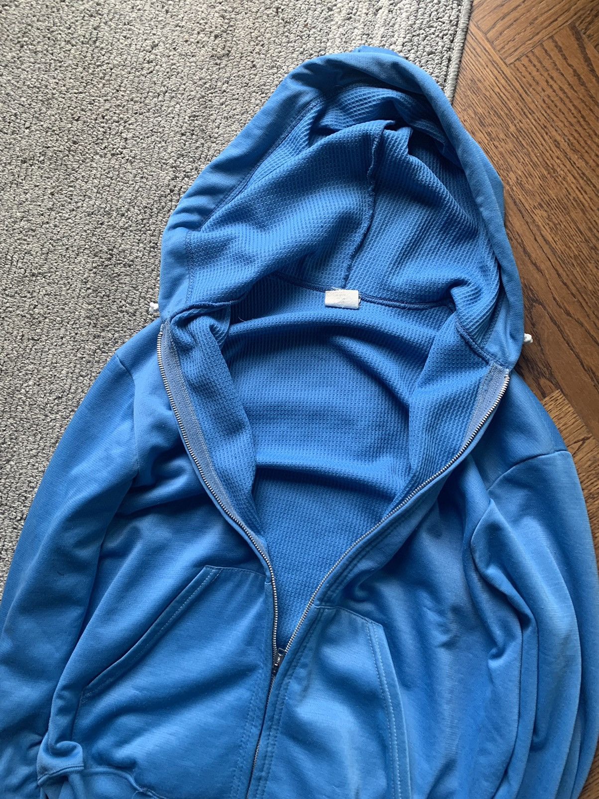 Vintage 1970s Waffle Thermal Hoodie Vintage Made in USA Polyester S Size US S / EU 44-46 / 1 - 1 Thumbnail