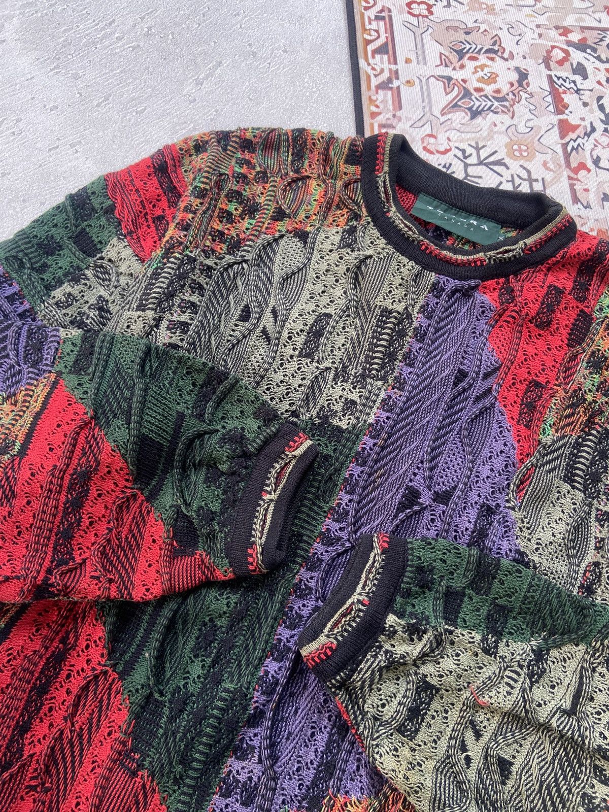 Tundra Canada Rare Tundra Knit COOGI 3D Cable Archive Sweater Size US XL / EU 56 / 4 - 6 Thumbnail