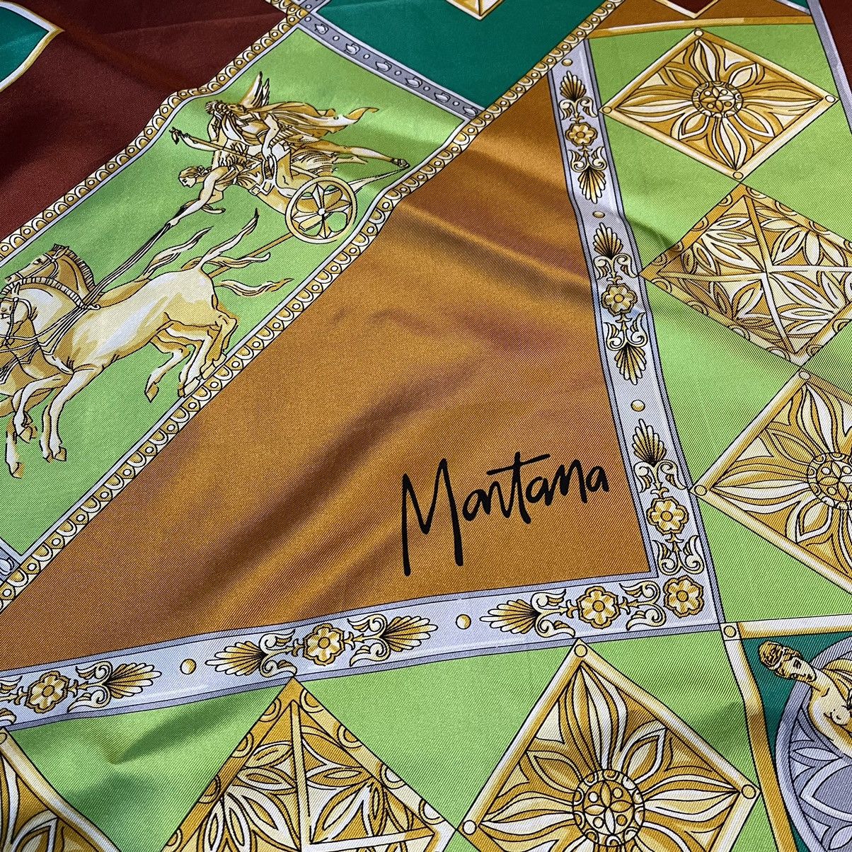 Claude Montana × Vintage Vintage Claude Montana Silk scarf Size ONE SIZE - 7 Thumbnail