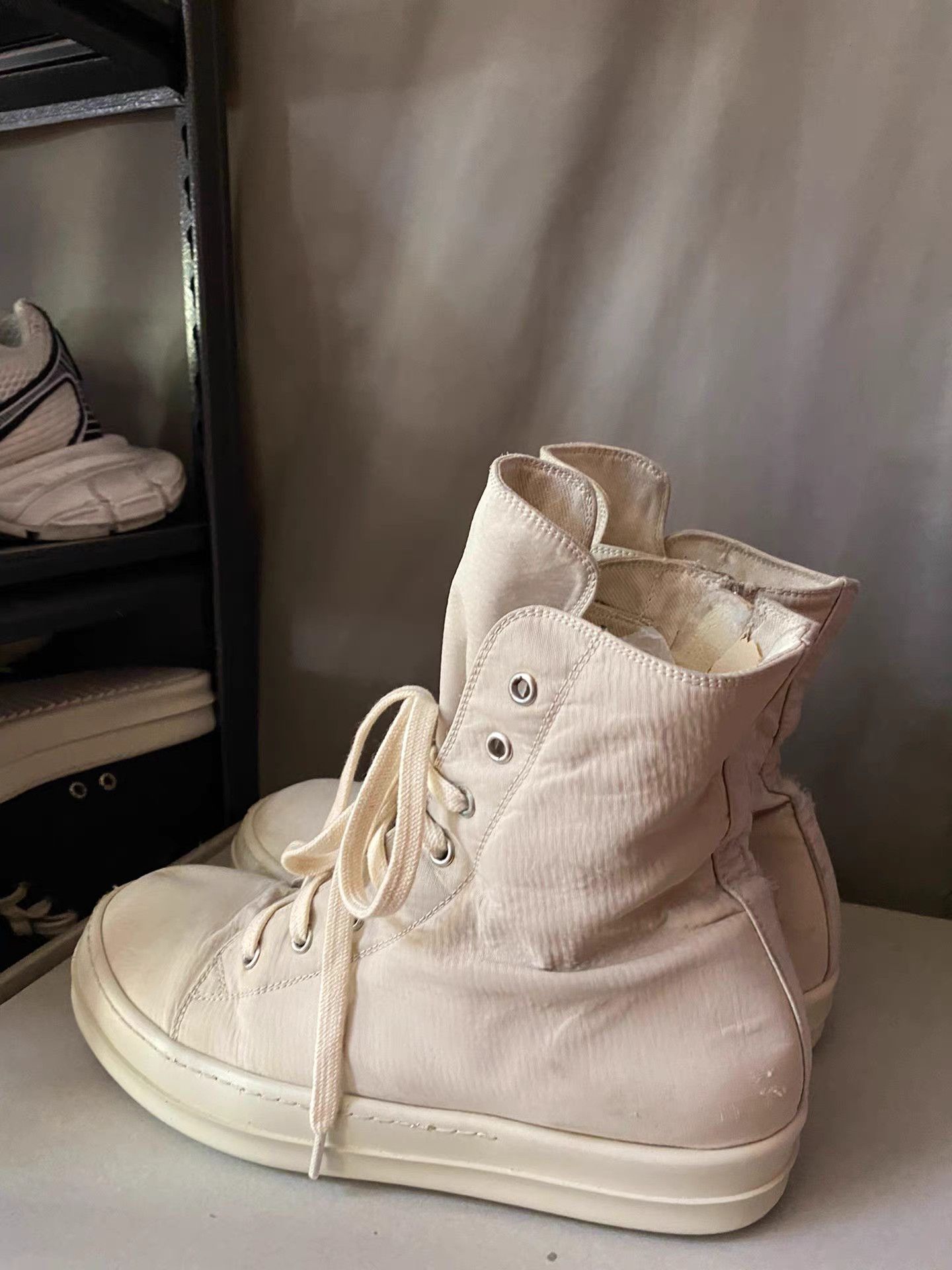 Rick Owens Rick Owens White Converse Style Sneakers Size US 8 / EU 41 - 1 Thumbnail