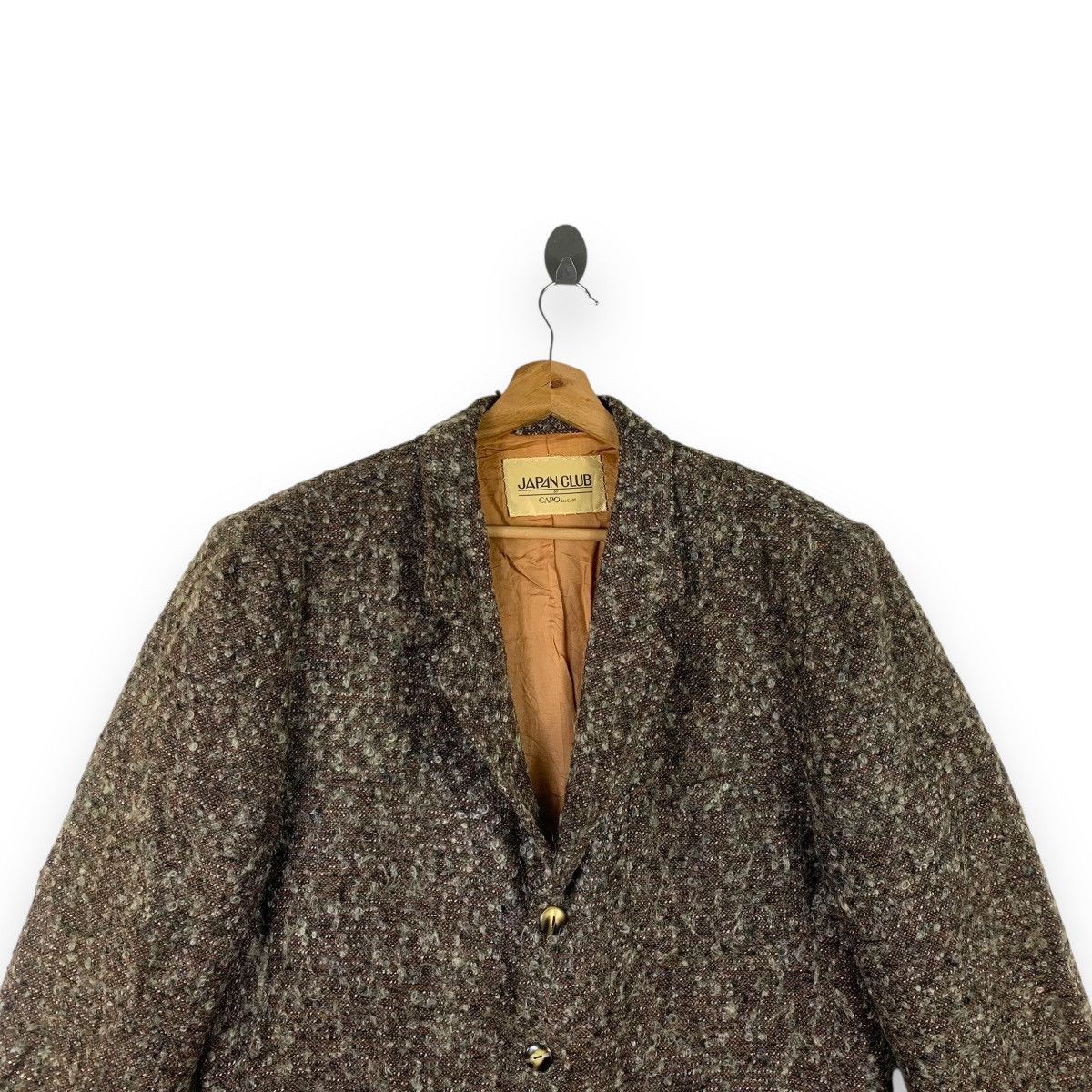 Vintage Vintage JAPAN CLUB By Capo Dei Capi Wool Tweed Blazer Coat Size M / US 6-8 / IT 42-44 - 2 Thumbnail