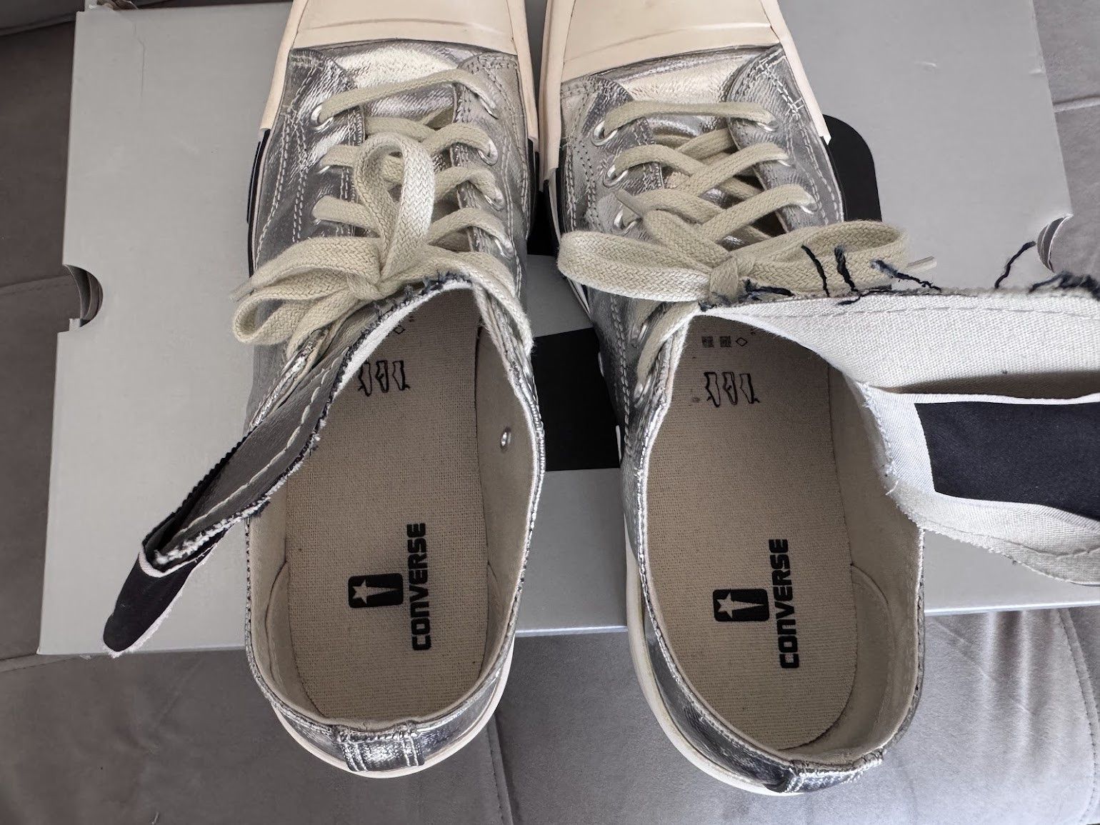 Converse × Rick Owens Drkshdw Rick Owens x Converse TURBODRK Silver Size US 10.5 / EU 43-44 - 7 Thumbnail