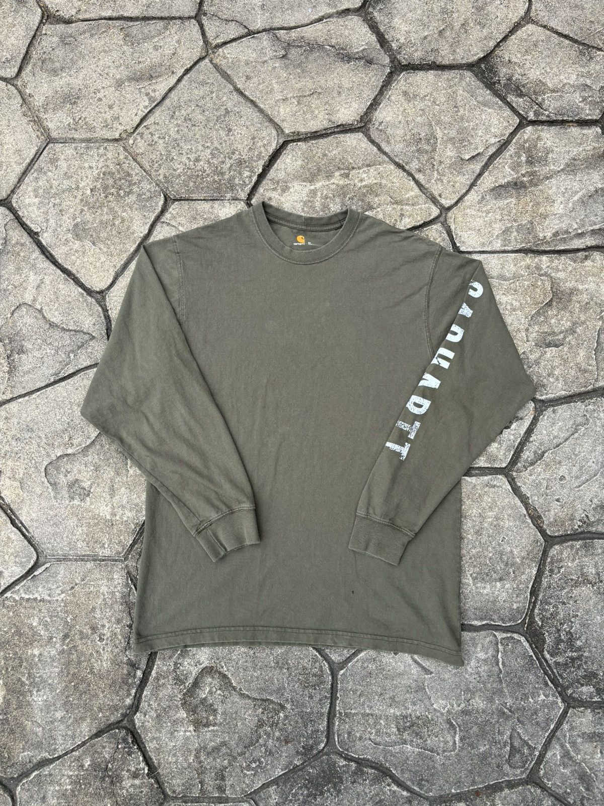 Carhartt × Vintage Y2K Carhartt Forrest Green Graphic Long Sleeve Size US M / EU 48-50 / 2 - 2 Thumbnail