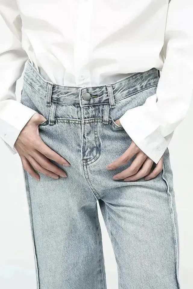 Japanese Brand Streetwear Wide Leg Baggy Vintage Washed Jeans pants y2k Size US 34 / EU 50 - 2 Thumbnail