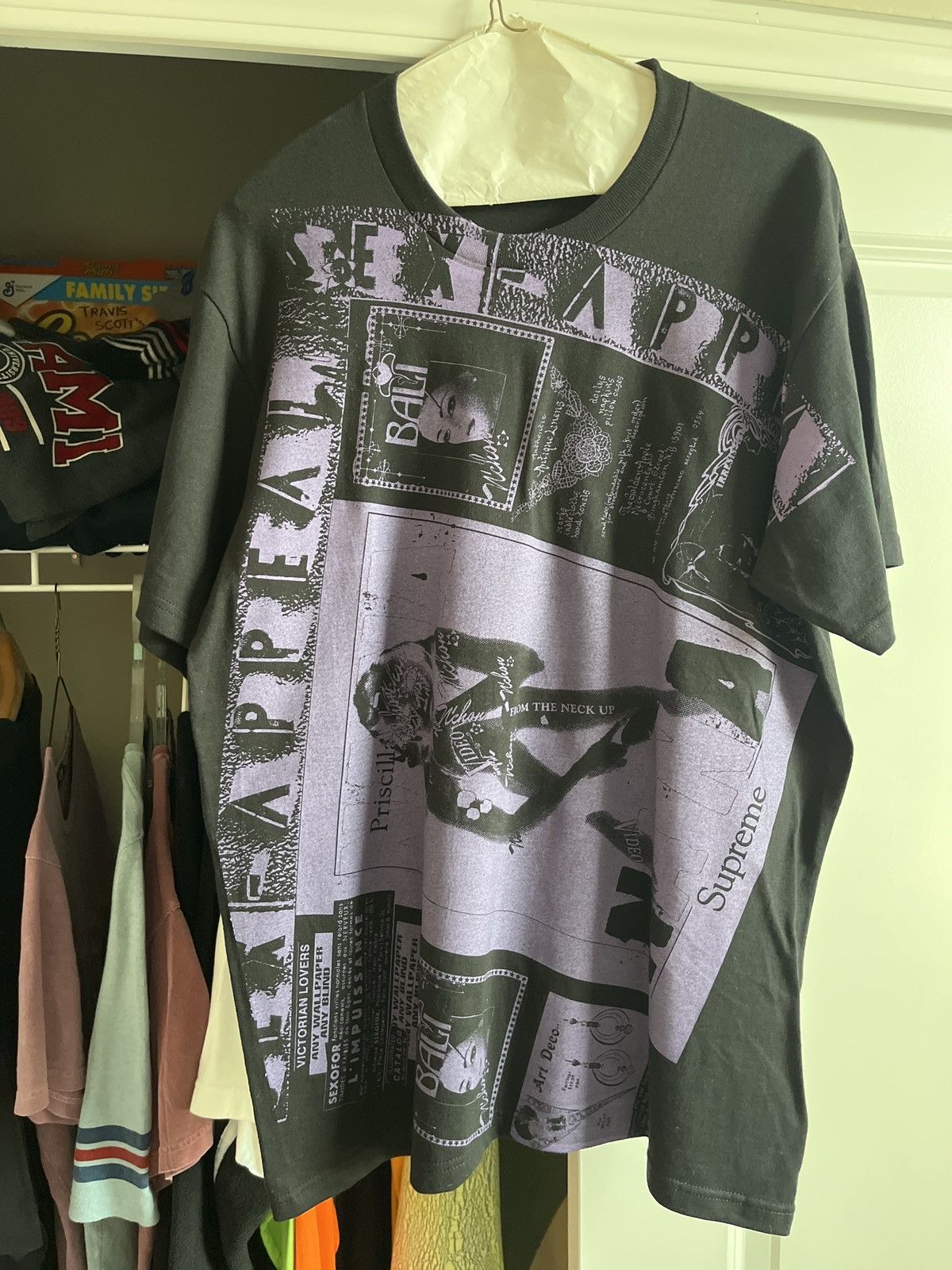 image of Supreme Collage Tee M (Ss24) in Black, Men's (Size Medium)