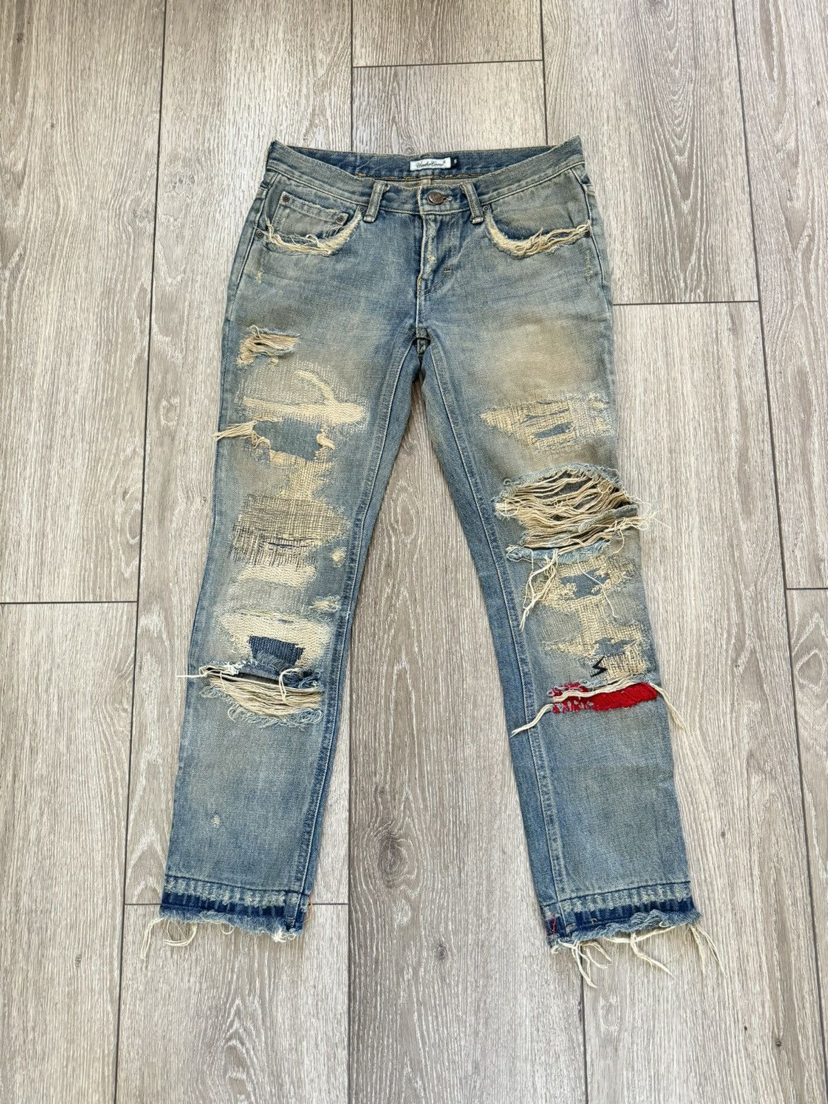 Japanese Brand × Undercover × Vintage Undercover red yarn 68 Size 28" / US 6 / IT 42 - 1 Thumbnail