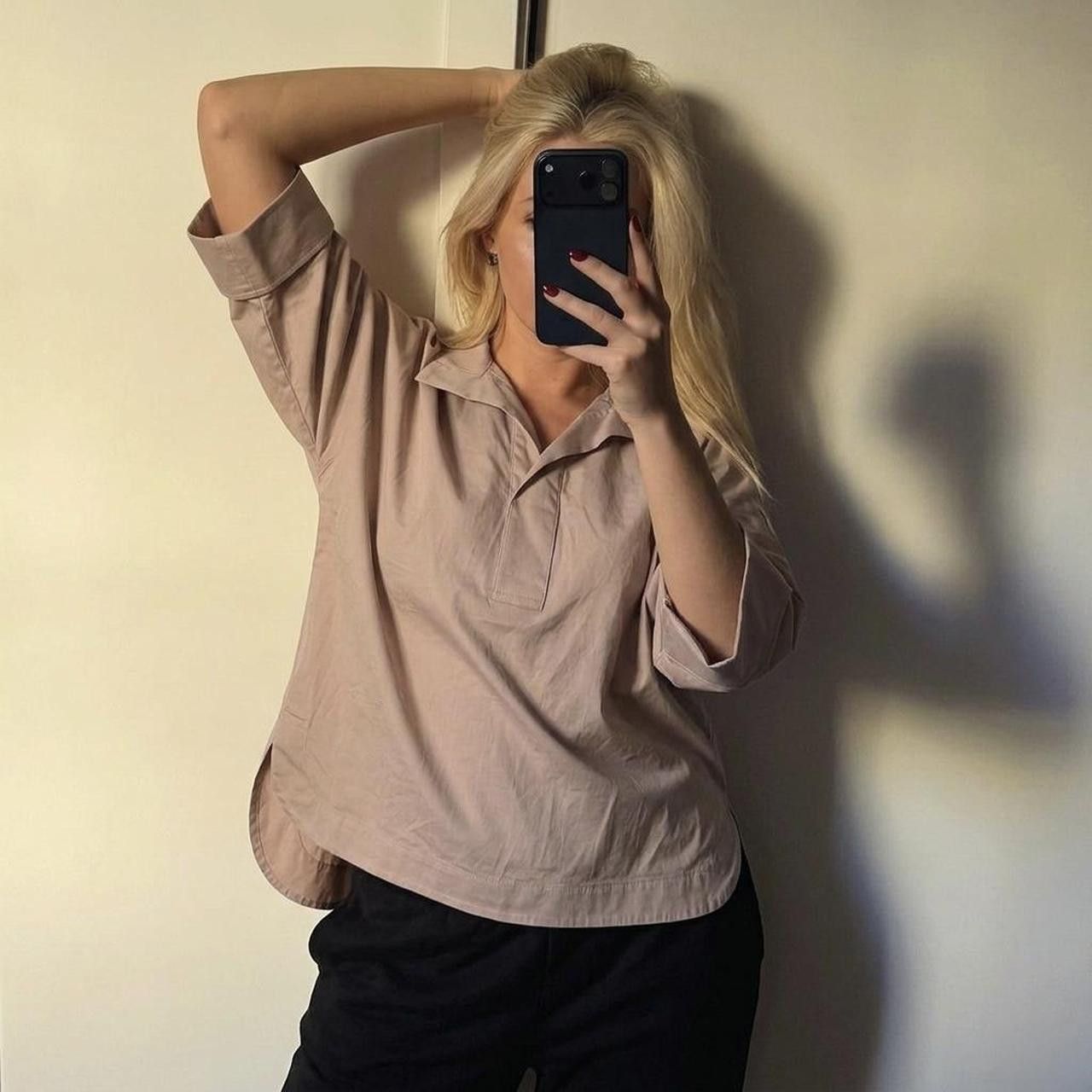 Ted Baker Ted Baker blush pink oversized shirt with collar and button Size M / US 6-8 / IT 42-44 - 1 Thumbnail