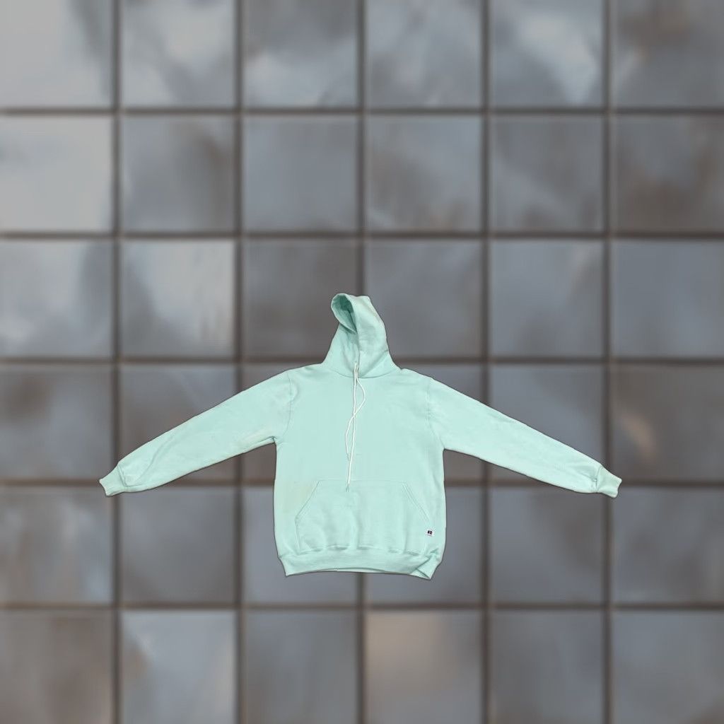 Russell Athletic VINTAGE Russell Athletic Hoodie Men Sz S Pullover Hooded Green/Teal Knit Sweatshirt 80s 70s USA Classic Classic Pullover Size US S / EU 44-46 / 1 - 1 Thumbnail
