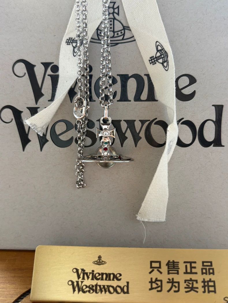 Vivienne Westwood Transparent orb medium necklace