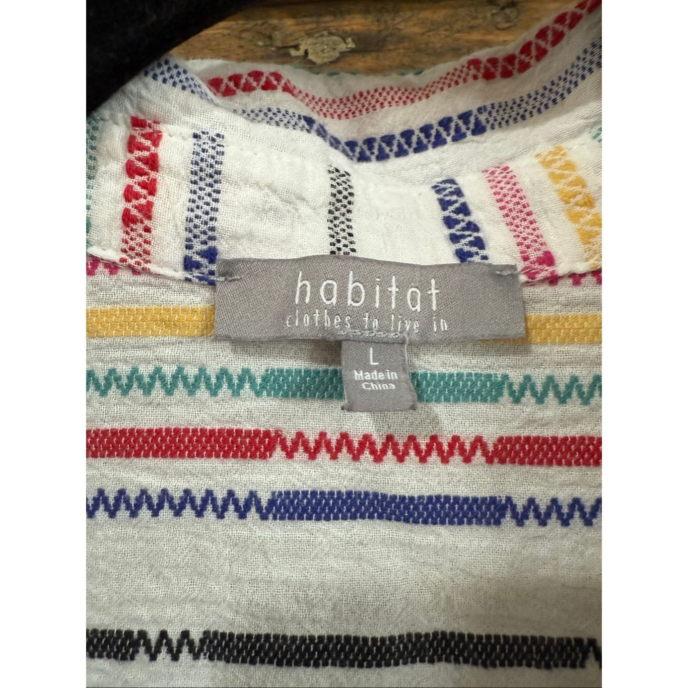 Habitat Habitat button front cotton blouse top relaxed fit size Larg Size L / US 10 / IT 46 - 4 Thumbnail