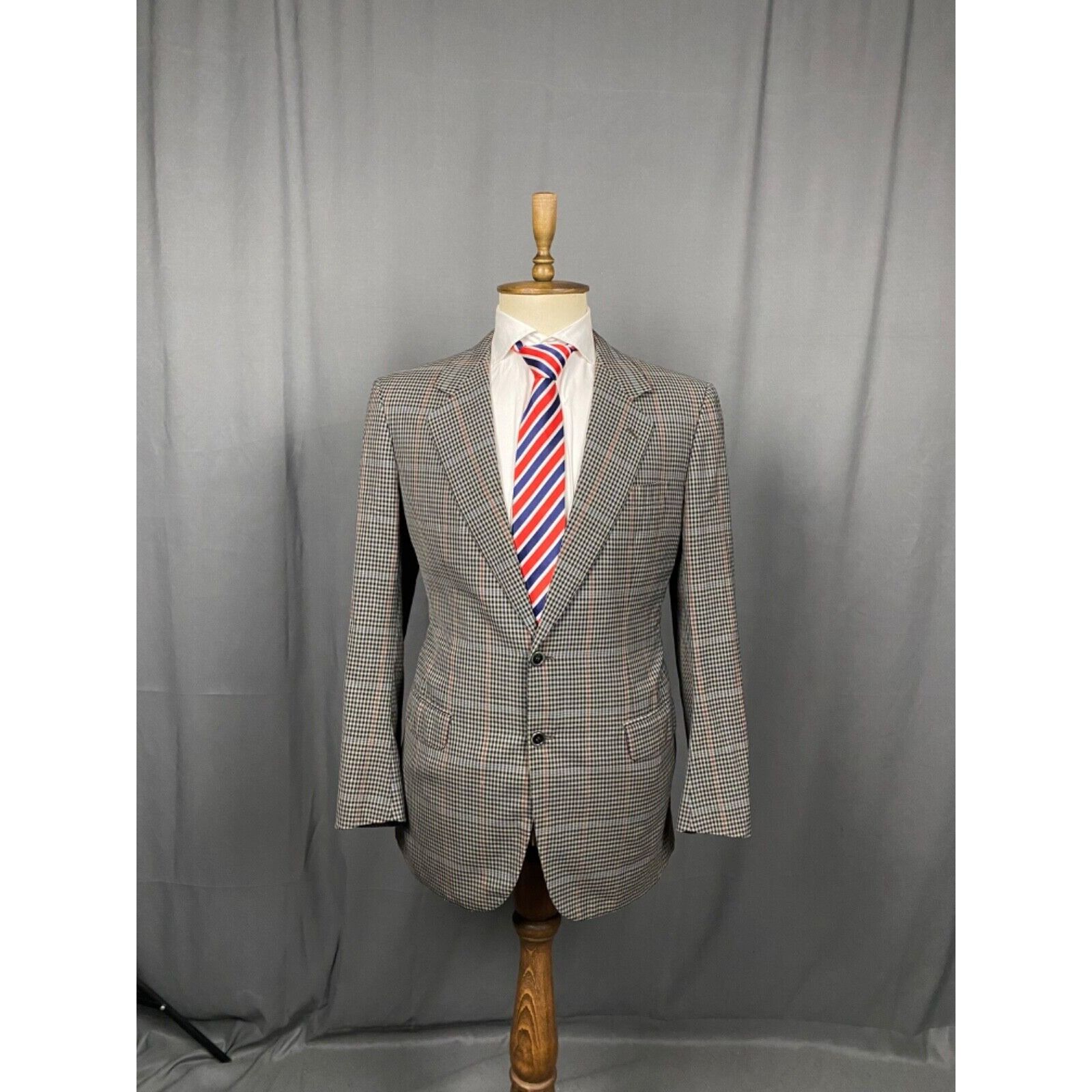 Brioni Brioni Men's Gray Checked Wool Blazer Sportcoat Jacket Size Size 50R - 3 Thumbnail