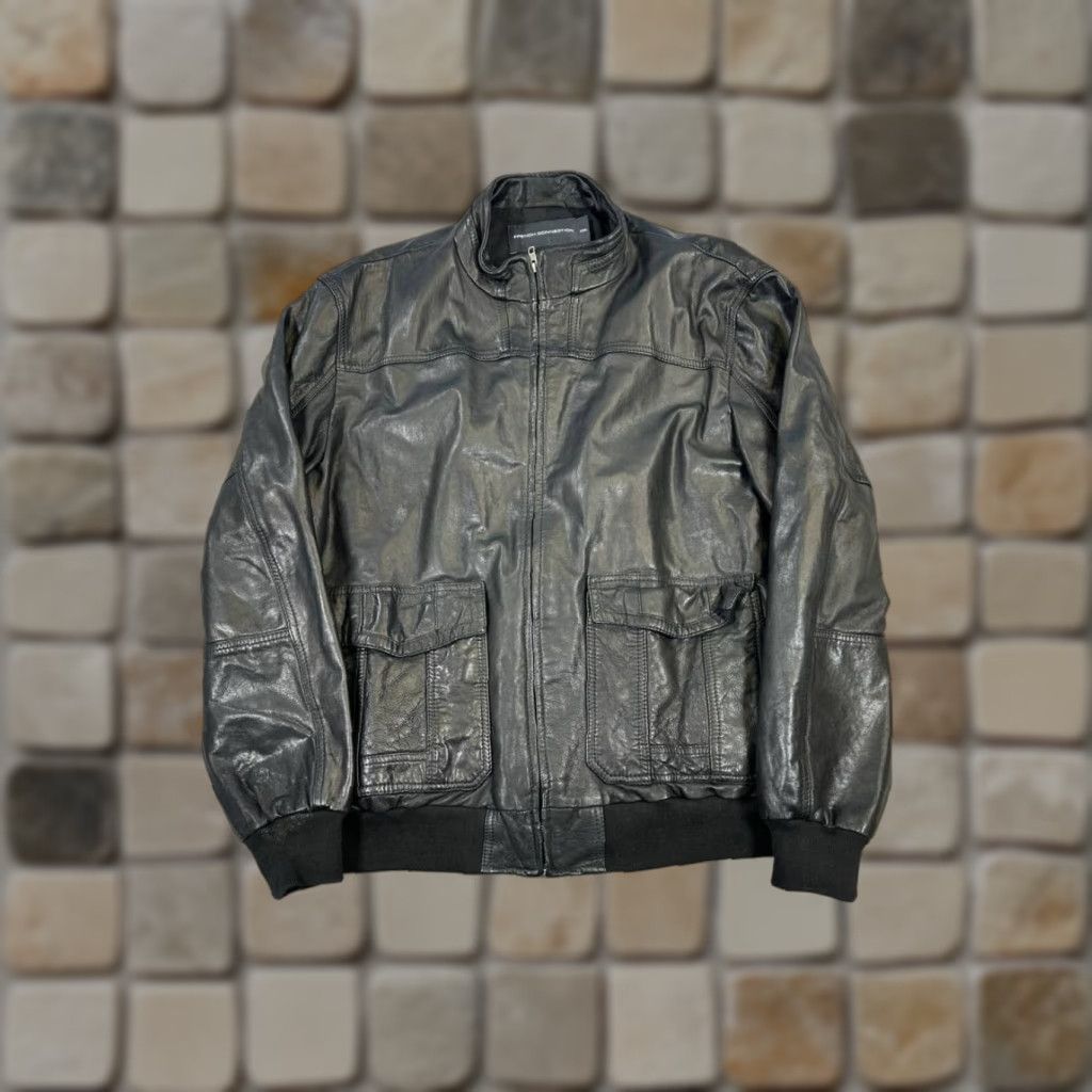 French Connection French Connection Jacket Mens Xxl Black Leather Full Zip Size US XXL / EU 58 / 5 - 1 Thumbnail