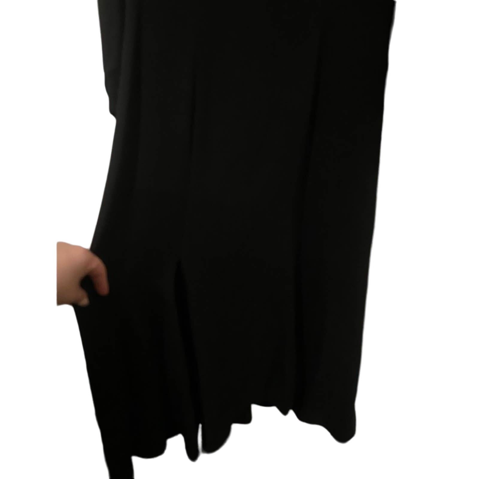 Giorgio Armani Vintage Giorgio Armani Silk MIDI High Low Black Dress 40 Size S / US 4 / IT 40 - 4 Thumbnail