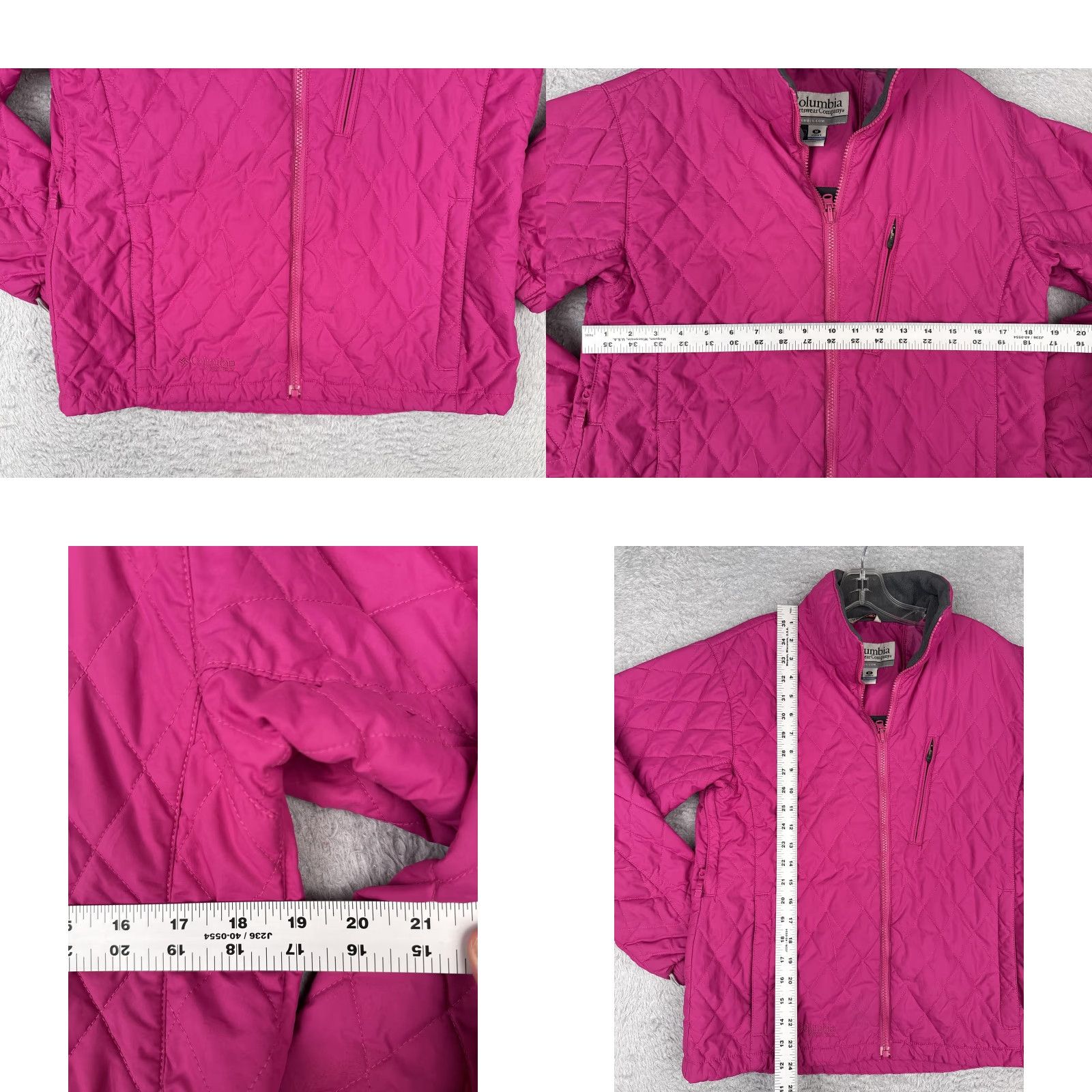 Pinko Columbia Vertex Jacket Womens Medium Pink Quilted Interchange Micro Fleece Lined Size M / US 6-8 / IT 42-44 - 8 Thumbnail