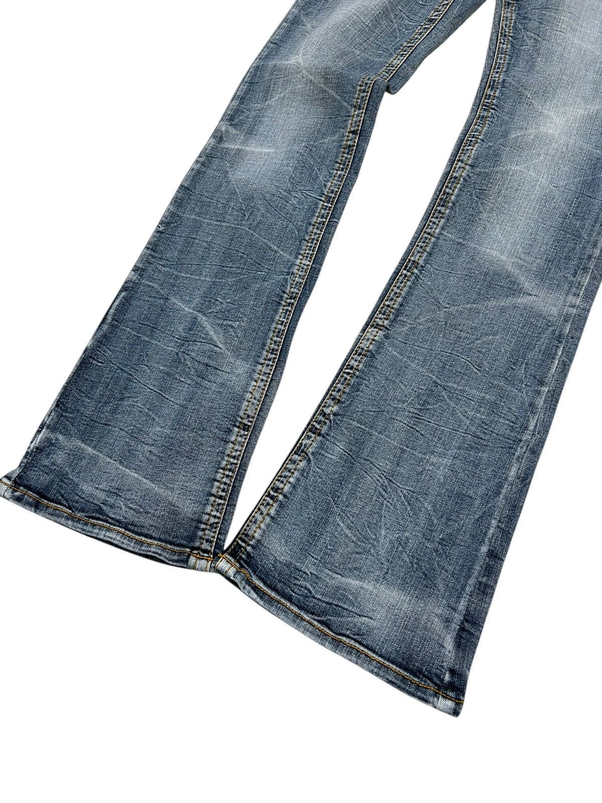 Hysteric Glamour × Japanese Brand Flare Origin Japan Jean Clawn Marks Storm Light Washe Unisex Size US 27 - 4 Thumbnail