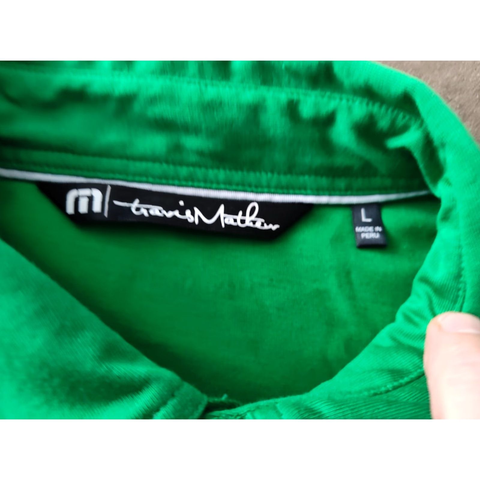 TravisMathew Travis Matthew Polo Shirt Mens L Green Short Sleeve Golf Pocket Presidents Cup Size US L / EU 52-54 / 3 - 6 Thumbnail