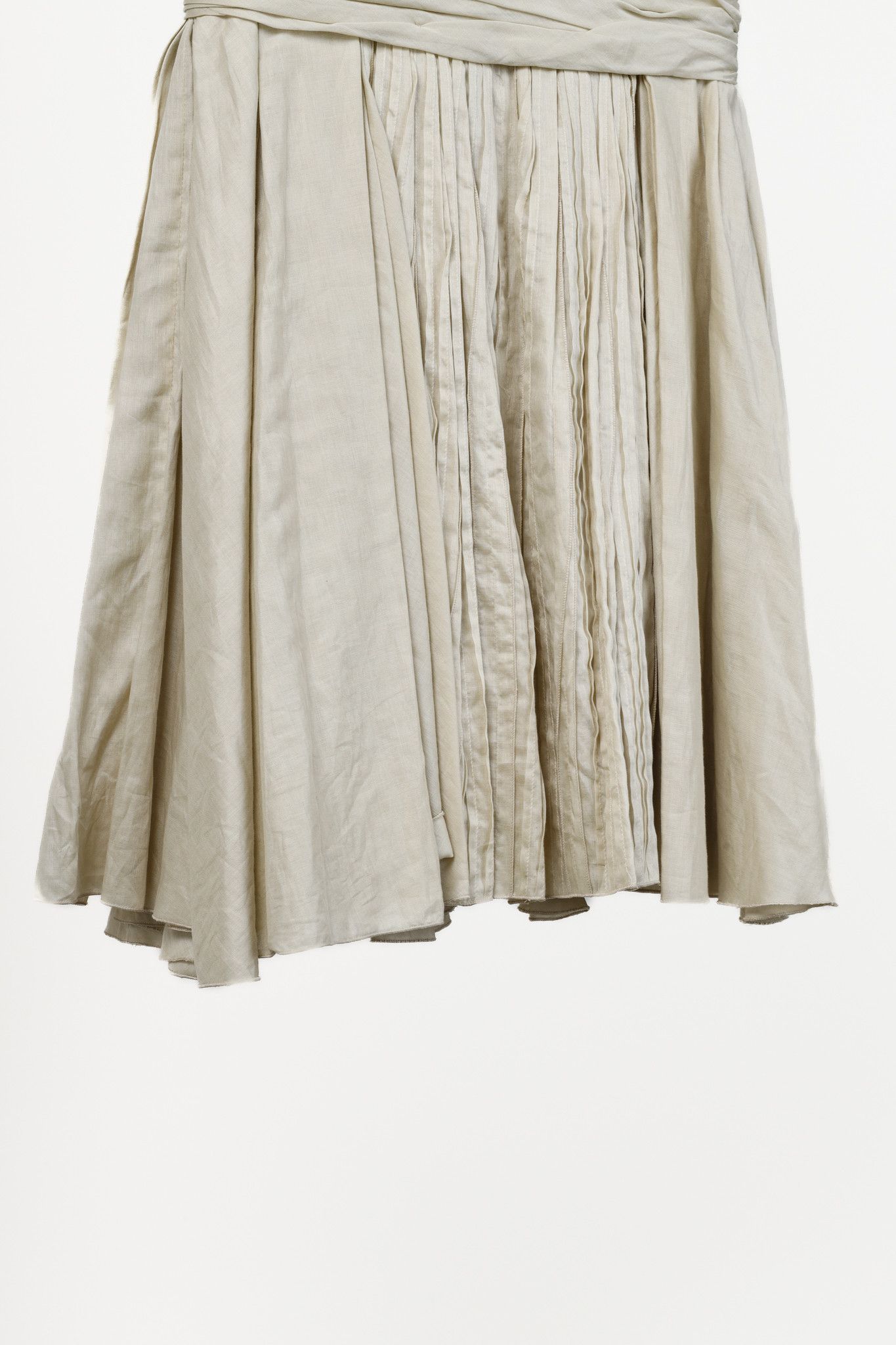 Prada Prada 2009 Gathered Khaki Cotton Dress Size M / US 6-8 / IT 42-44 - 6 Thumbnail