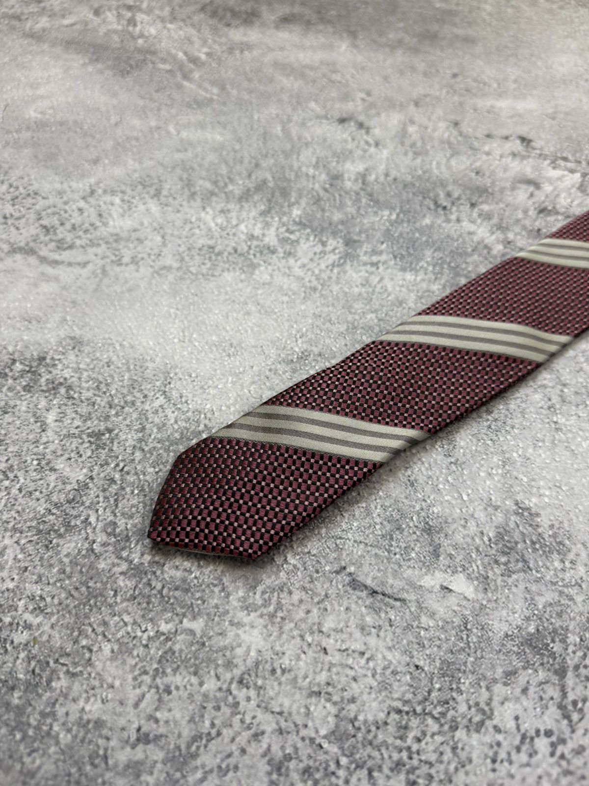 Giorgio Armani Giorgio Armani Men’s Silk Tie Striped Luxury Made in Italy Size ONE SIZE - 8 Thumbnail