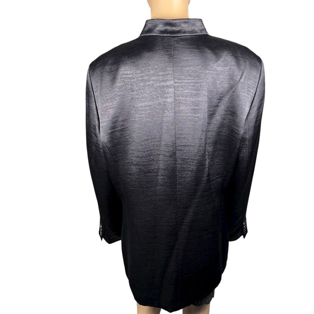 Chicos Black Label Chico's Textured Shine Single Button Blazer Siz Size XL / US 12-14 / IT 48-50 - 4 Thumbnail