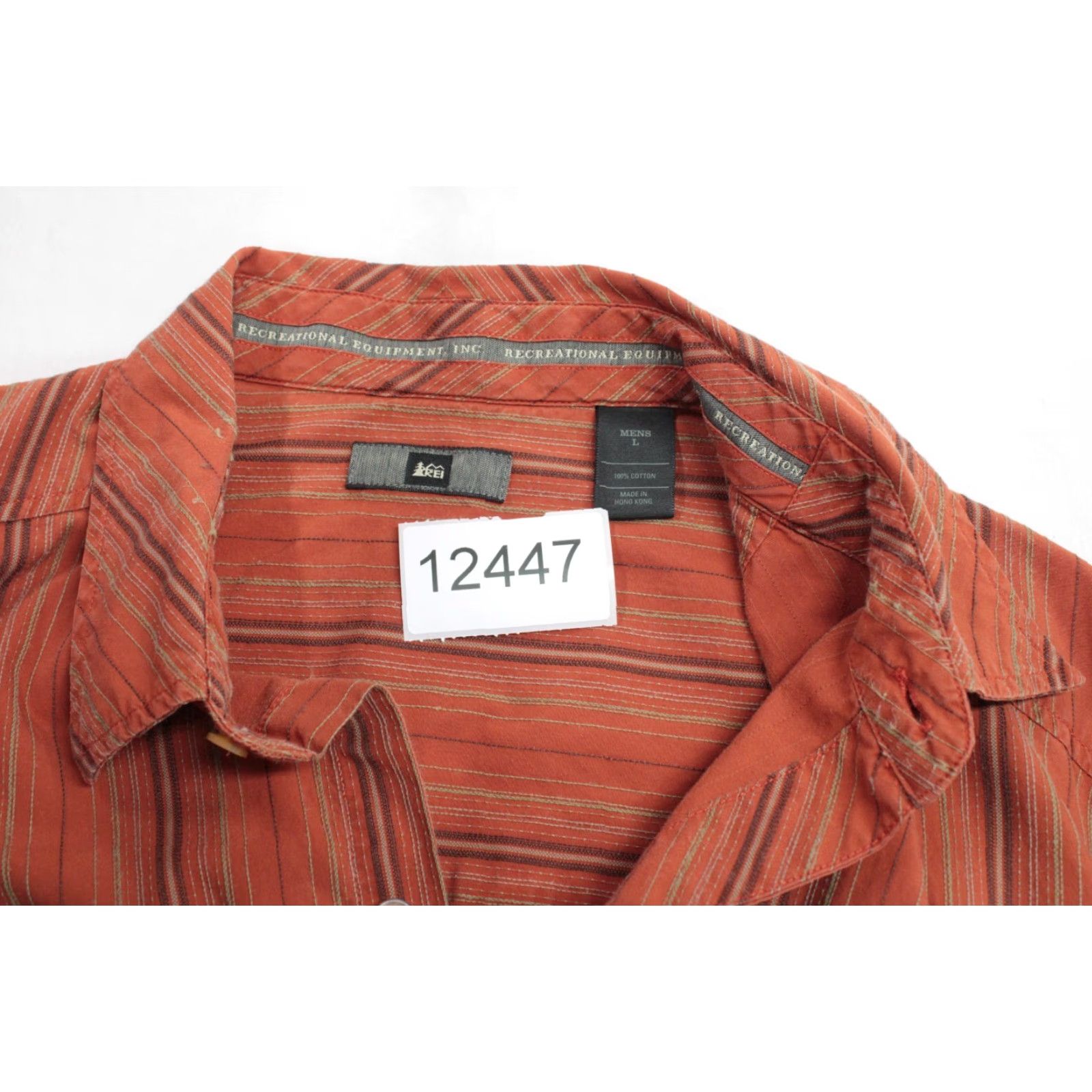 Vintage REI Shirt Button-Up Orange Short Sleeve Pocket Lightweight Outdoors Men L Shirt Size US L / EU 52-54 / 3 - 7 Thumbnail