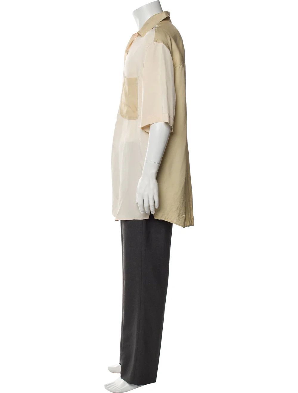 Song For The Mute Beige Oversized Shirt Size US M / EU 48-50 / 2 - 2 Thumbnail