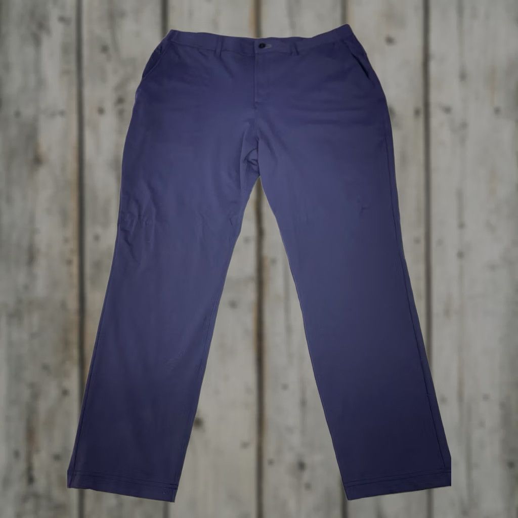 Vintage Public Rec Game Changer Chino Pants Navy Blue 38x30 Men's Regular Size 38 Inseam 30 Flat Front Tapered 5 Pocket Nylon Spandex Size US 38 / EU 54 - 1 Thumbnail