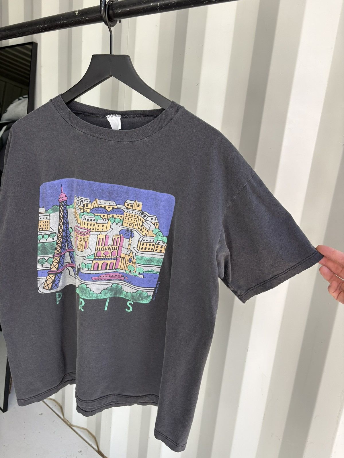 Vintage Vintage Paris Art Shirt Faded Grunge Band Distressed Boxy Size US XL / EU 56 / 4 - 3 Thumbnail